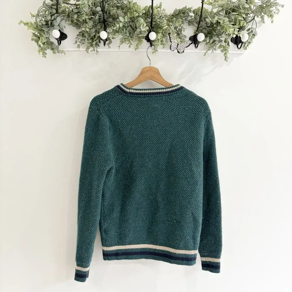 J. Crew Men’s Rugged Merino Wool Sweater Donegal Small C 5847